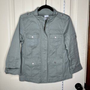 Kensie Vineyard Green Twill Utility Jacket